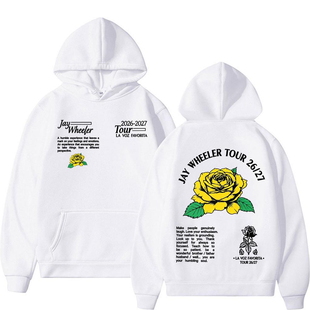 Unisex Woman'sJay Wheeler La Voz Favorita 2026-2027 World Tour Hooded Men Women Fashion Hip Hop Punk Sweatshirt Fleece Casual Oversized Hoodie