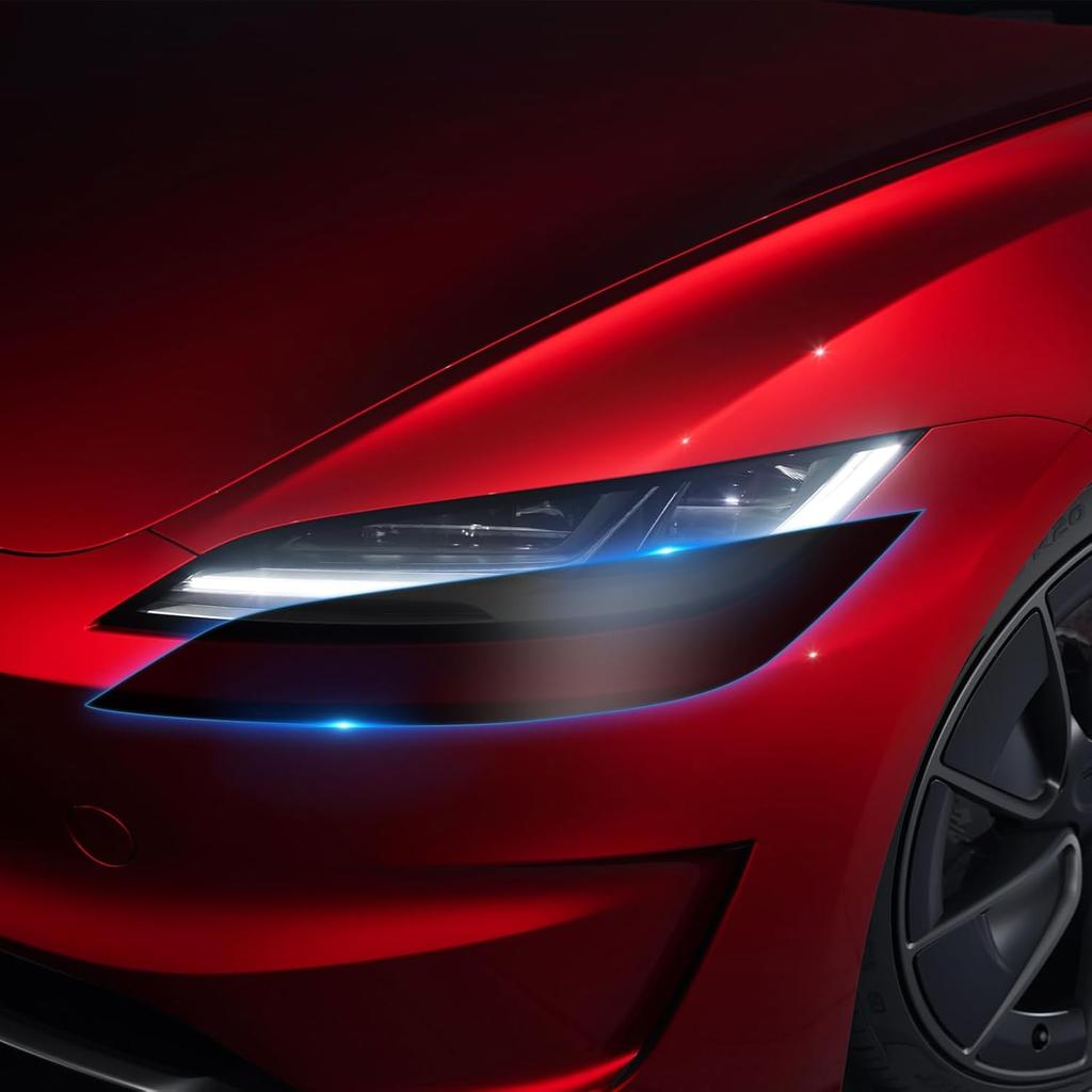 for Tesla Model 3 2024 2025 2026 Headlights Smoke Tint PPF 70% VLT Smokey Headlamp Film Paint Protection Custom Fit Anti Scratch Self Healing Guard