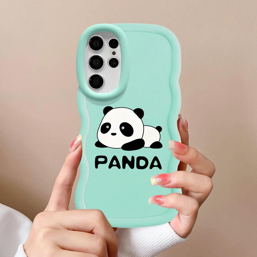 Cartoon Panda Soft Phone Cover Case for Samsung Galaxy A26 S25 S20 FE A25 S24 S23 Plus S22 Ultra S21 A34 A24 A35 A36 A55 A54