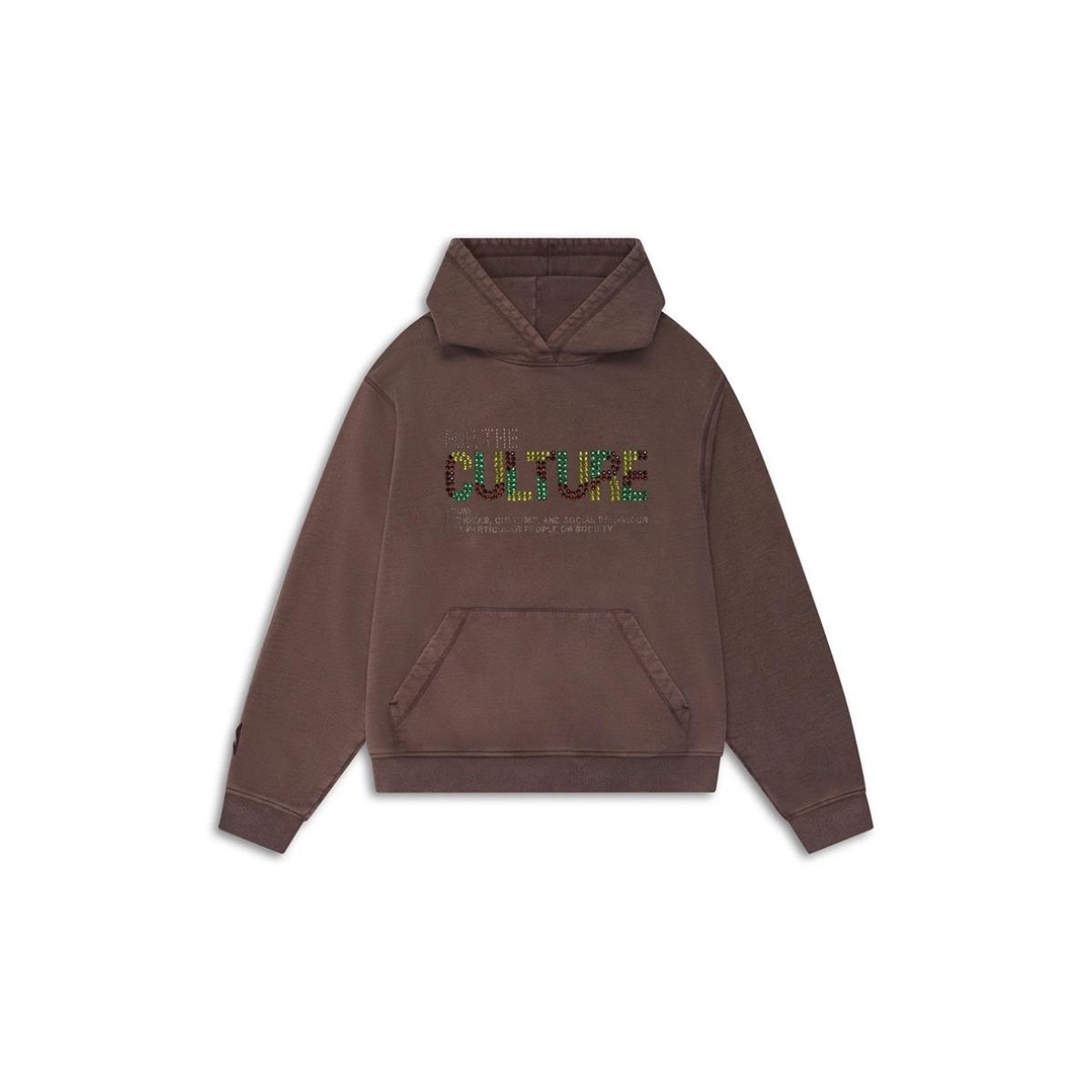 

BeatStreet Retro American High Street Glitter Letter Sweatirt Autumn Loose Casual Hooded Outerwear XXL коричневий