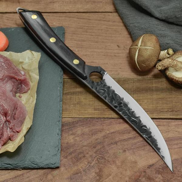 Handmade Forged Stainless Steel Kitchen Knife Fish Sculpture Knives Boning Knife Cleaver