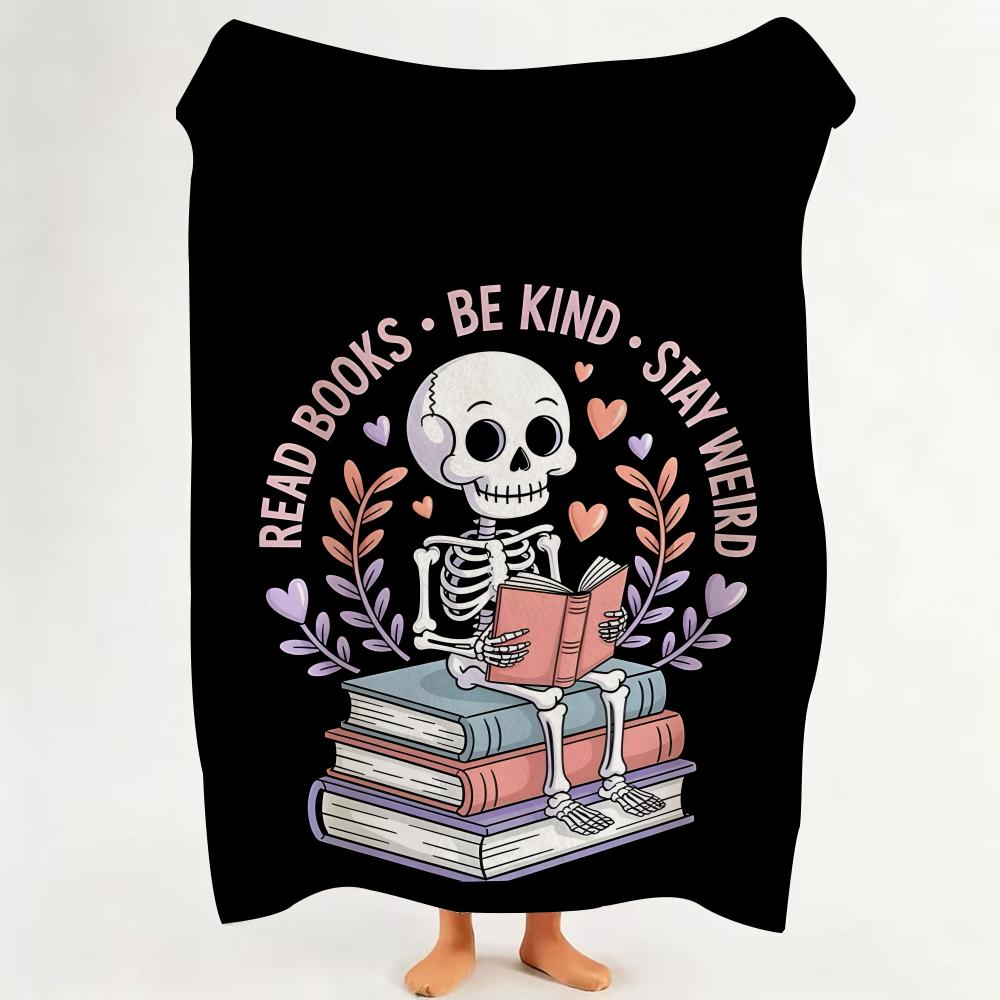 Text D Death b by T TBR Throw hot Flannel Throw Blanket Suitable for Sofa Living Room Bedroom soft 75cmx90cm
