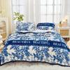 Floral Fuzzy Blanket Blue Flowers Throw Blankets Decorative Soft Cozy Flannel Blanket For Home Bed Sofa Couch Chair Nap Blankets