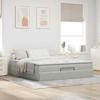 VidaXL Cadre de lit ottoman avec matelas gris clair 160x200 cm velours 3311195