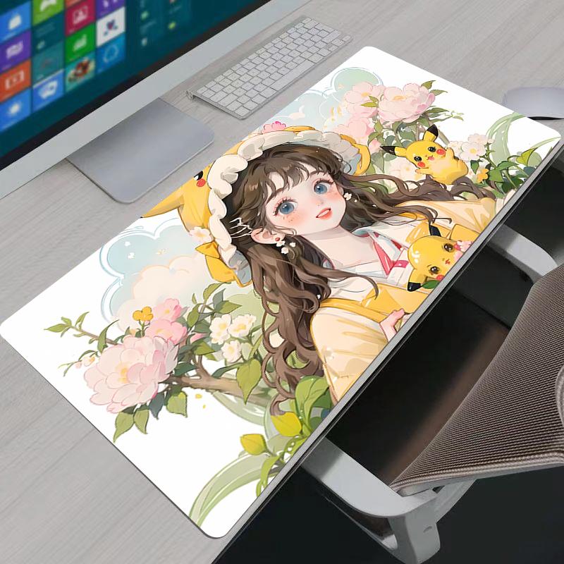 Mouse Pad Large Gamer XXL Pokemon Pikachu Keyboard Desk Mouse Mat Carpet Rubber Tapis Souris Gaming Notbook Mousepad