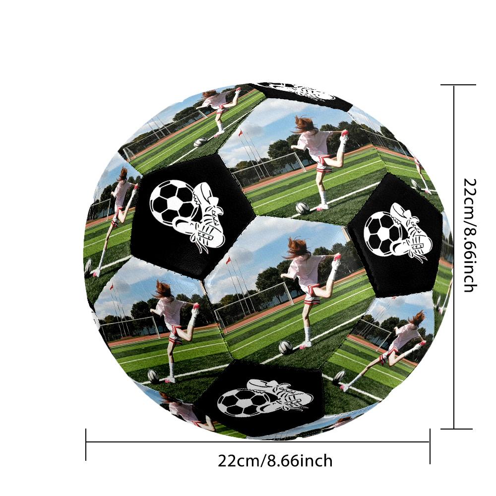 Girl Soccer Ball Field. Customized Picture Size 5 Soccer Football Machine Sewn Indoor/Outdoor Universal Football Customize Exclusive Personalized Name