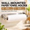 Kitchen Roll Paper Rack Cling Film Storage Organizer 304 Stainless Steel Paper Towel Holder No Punch Wall Mount