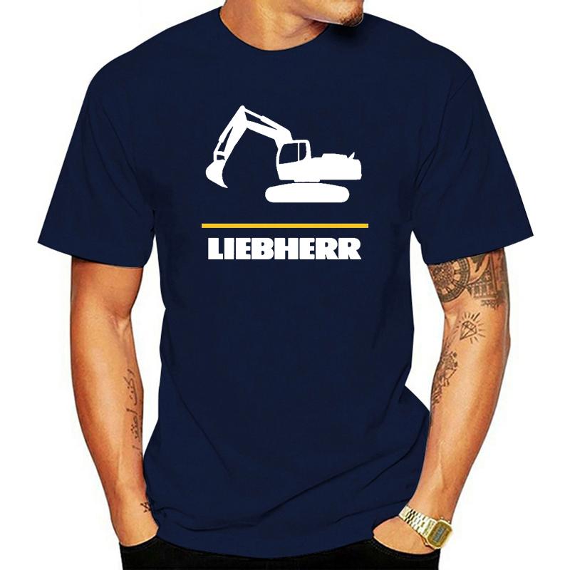 Funny Men t shirt white t-shirt tshirts Black tee New Liebherr Excavator Logo T-Shirt Classic Tops 3384A