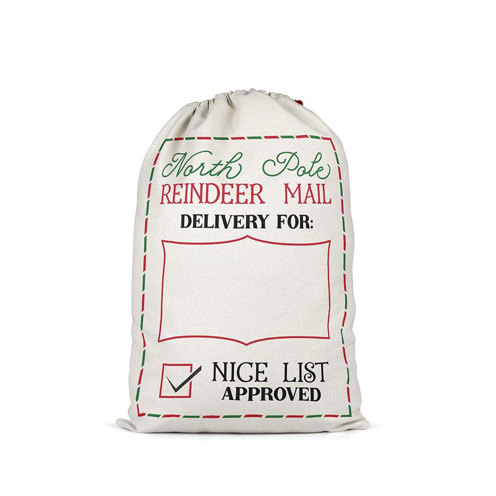 Shopping Bag Sack Drawstring Santa Claus Storage Candy Bag Large B0901006 CLE