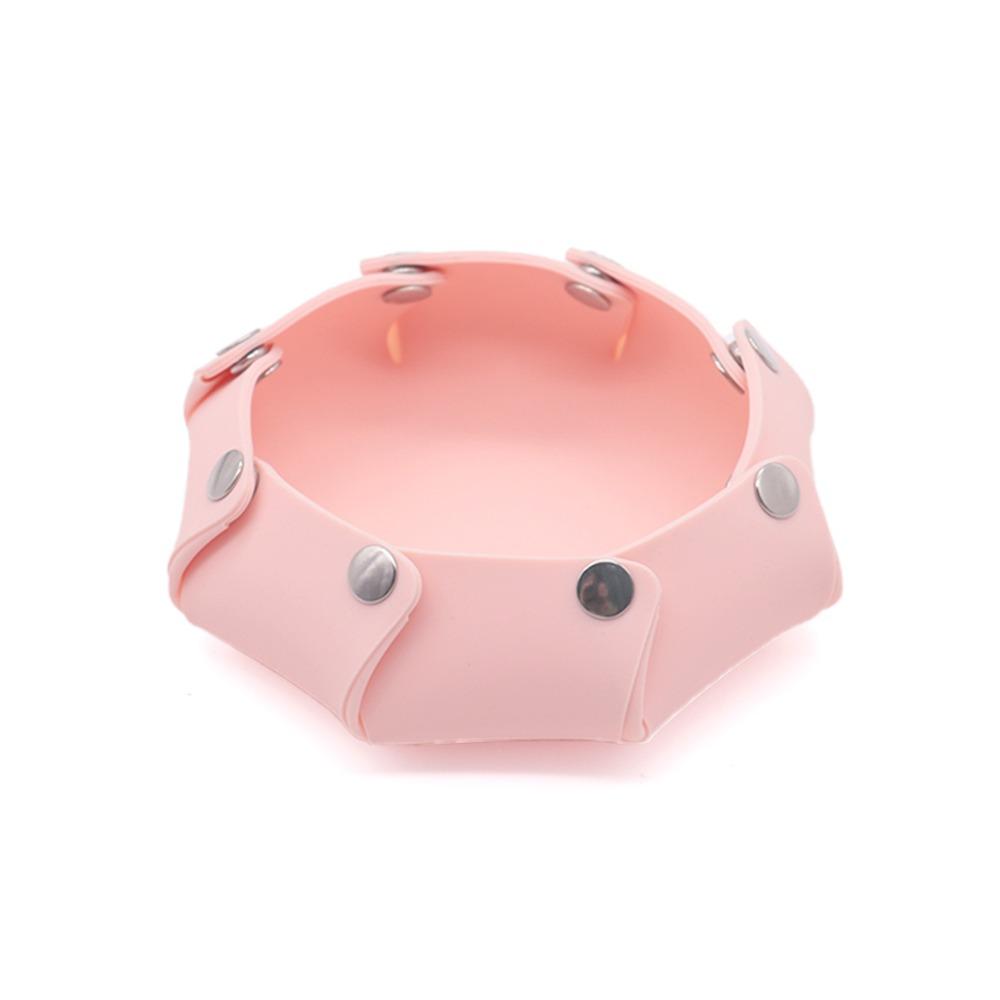 

Snap On Dog Food Bowl Silicone Folding Storage Box Jewelry Display Tray Desktop Organizer Outdoor розовый