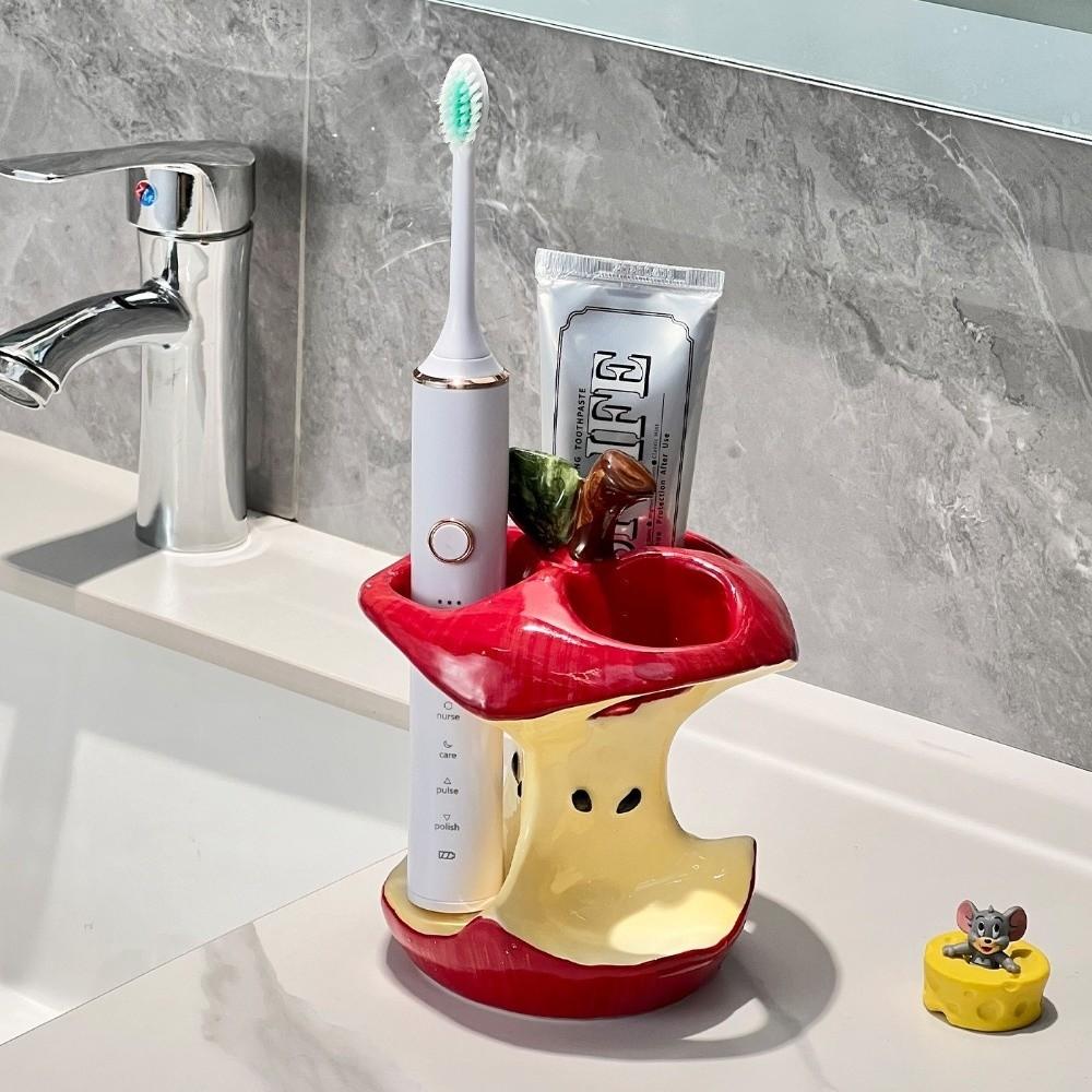 Waterproof Ceramic Toothbrush Holder 3/4 Holes Makeup Brush Rack  Bathroom Sink