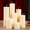 White Cylindrical Aromatherapy Soy Candle - Creative Ornament for Holiday Atmosphere