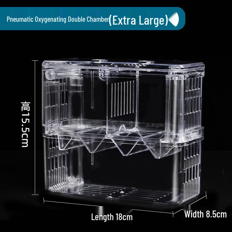 Akryl Flytande Akvarium Isolering & Yngelkasse för Guppy och Yngel