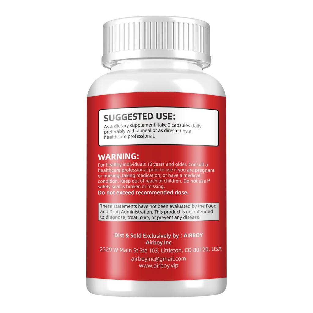 Red yeast rice extract capsules, containing coenzyme Q10 extract, all-natural, suitable for both men and women.