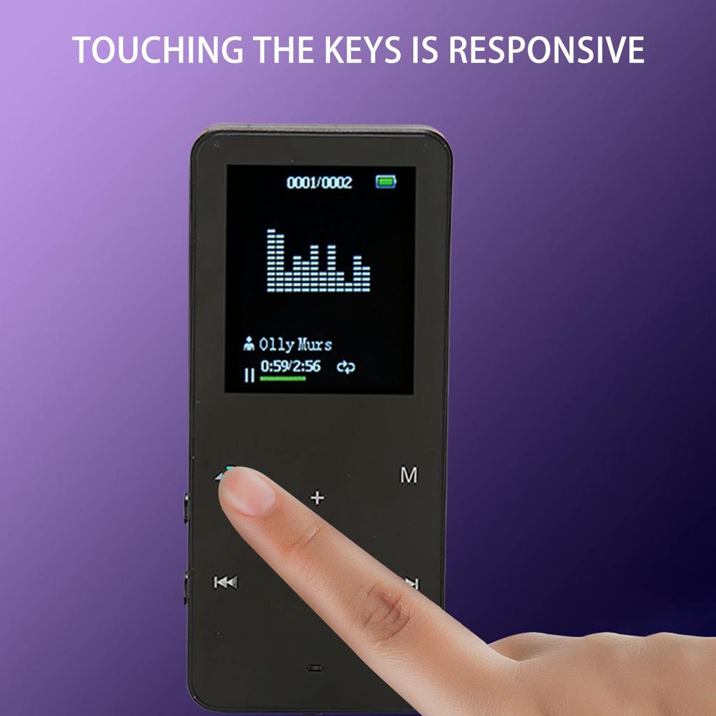 8GB Bluetooth MP3 Player, Portable HiFi Sound MP3 Music Player for Kids, Students, and Seniors, Digital Audio Player, Gift (Black)