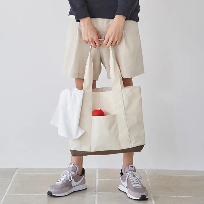 PEACH CANVAS BAG (Natural) Peach Canvas Bag