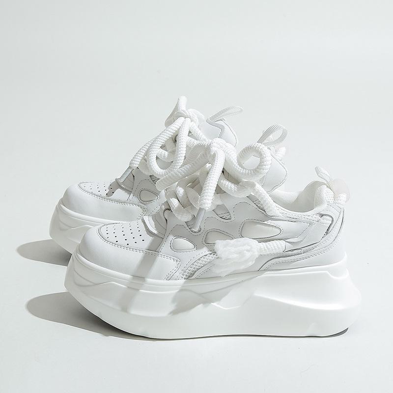

Spring and Autumn new dad shoes women s shoes thick-soled casual height increase sports lightweight explosion trendy design sense niche board shoes wo 35