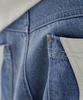 DEMADEN Side Leather Line Wide Pants Blue
