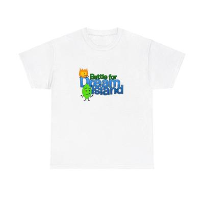 Battle For Dream Island Leafy & Firey Unisex T-Shirt - BFDI-Inspired Fun Design
