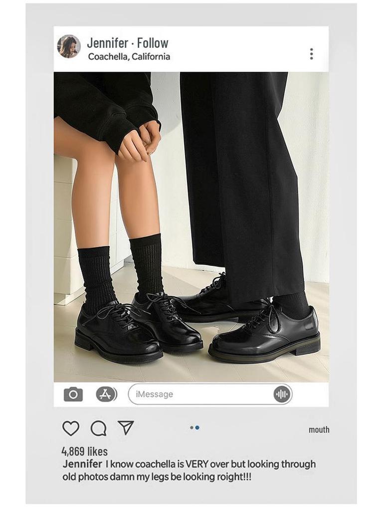 Men's Black Square Toe Leather Shoes - High-End British Style, Formal, Thick Sole, Height Increasing, Low-Top, Ideal for Commute or Wedding Groom.