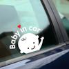 2pcs Cute "Baby in the Car" warning sticker cartoon windshield sticker - waterproof vinyl sticker, car safety and fashion
