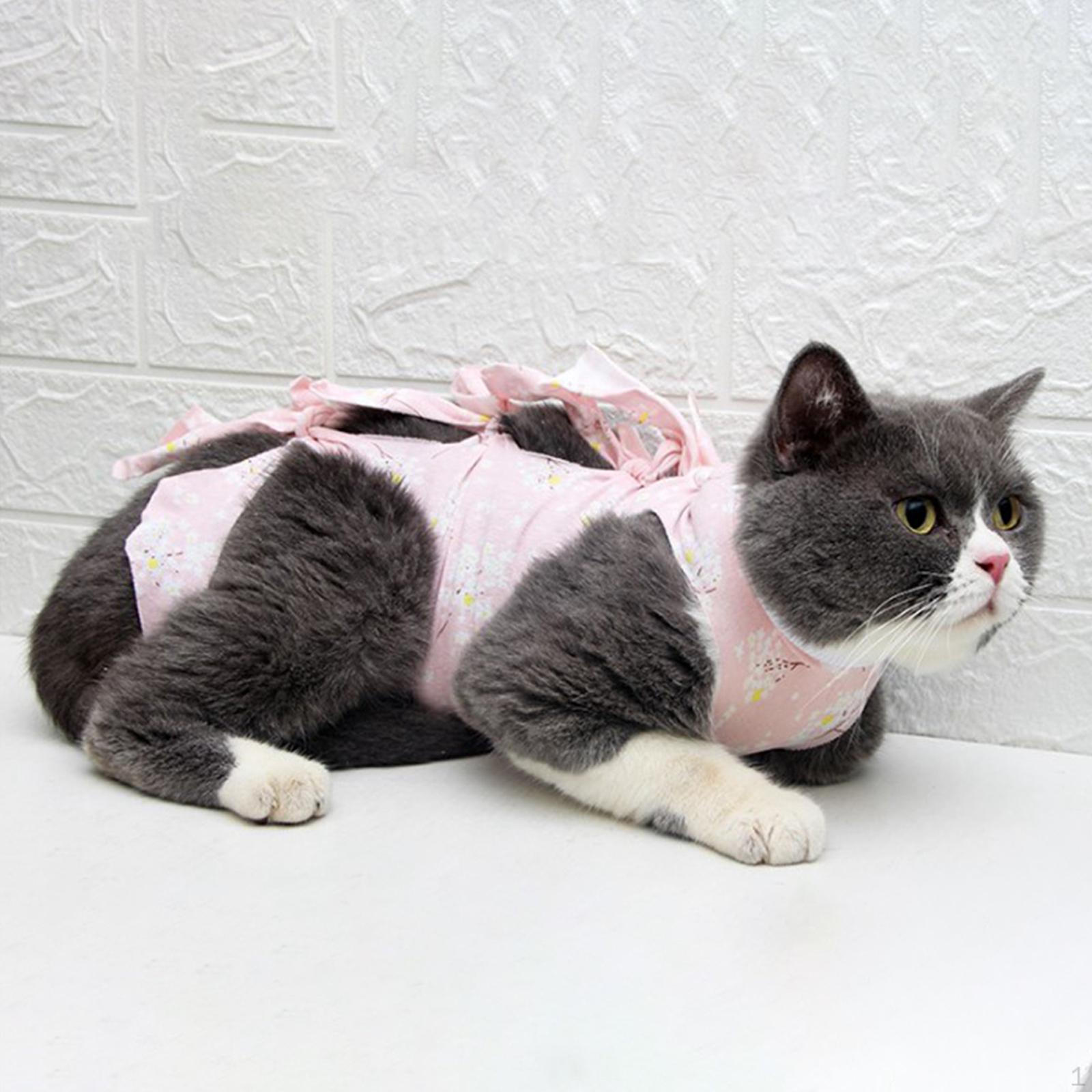 

Cat Recovery Suit Clothes Pajamas with Professional Soft for Stomach Wound Puppy Skin рожевий