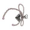 Crystal Beaded Phone Lanyard Bowknot Heart Pendant Wrist Strap Stylish Phone Charm Keyring Portable Accessory for Women