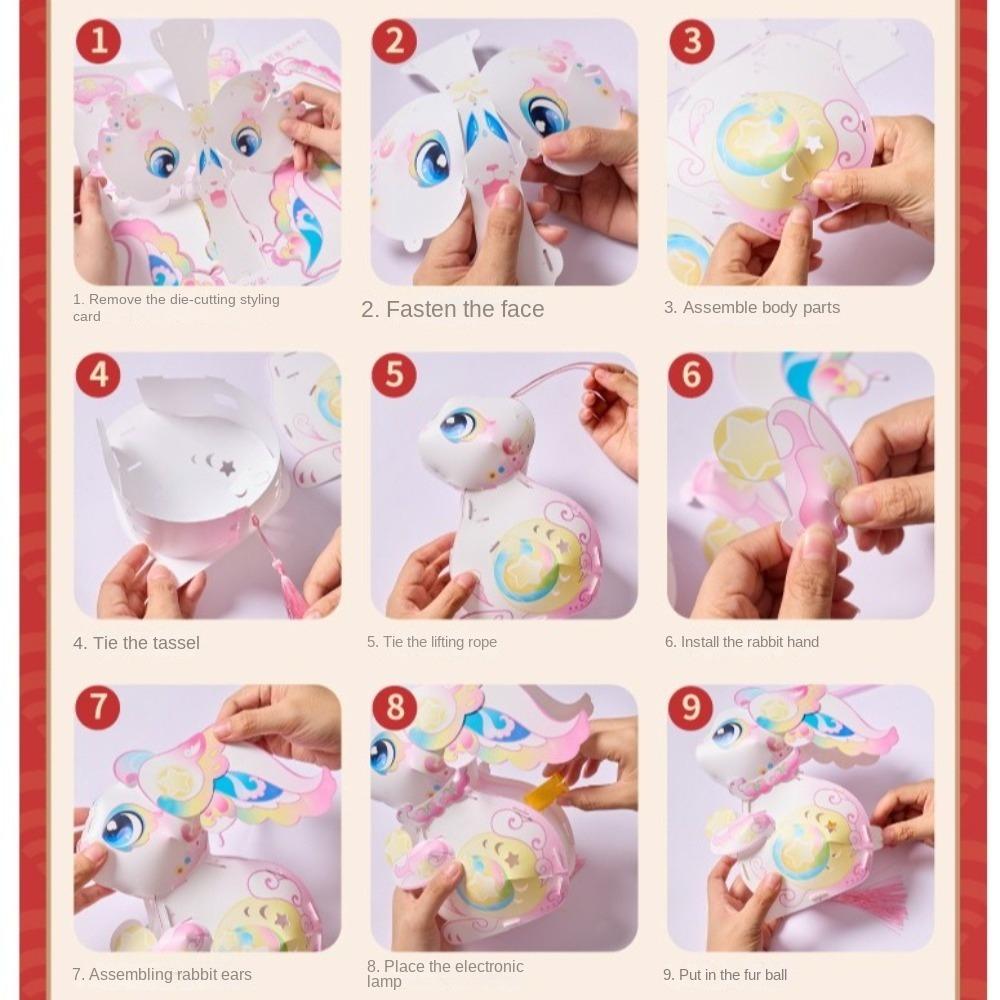 Flying Rabbit Rabbit Lantern Handmade Traditional Craft Lantern Mid-Autumn Festival