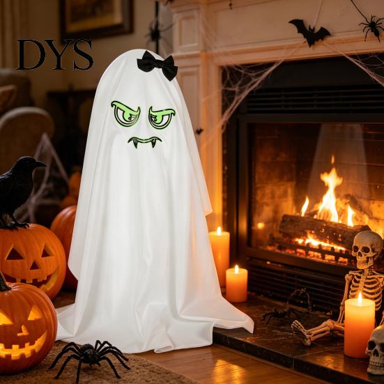 Reusable Holiday Party Supplies Halloween Ghost Decoration, Spooky Outdoor Standing with Glow in Lightweight Festival Home Accents The Dark