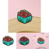 Fruit Strawberry Vibrant Basket Brooch Charming Alloy Pin Ideal For Collectibles And Decorations