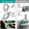 Durability Metal Water Hose Extension With Brass Connectors Leak Proof Kink Resistant Outdoor Gardening Tool Hose Extender