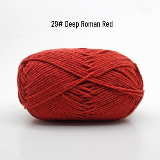 Fir de Bumbac Pieptănat cu 4 Fire pentru Căciulă și Fular Tricotate Manual pentru Bebeluși