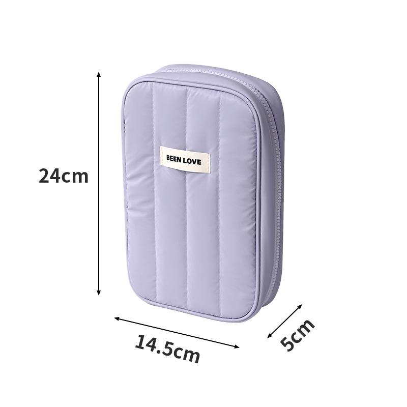 

1pcs Portable Phone Cable Organizer Bag Large-Capacity Travel Charger Storage Pouch Stylish Power Bank Handheld Bag фіолетовий