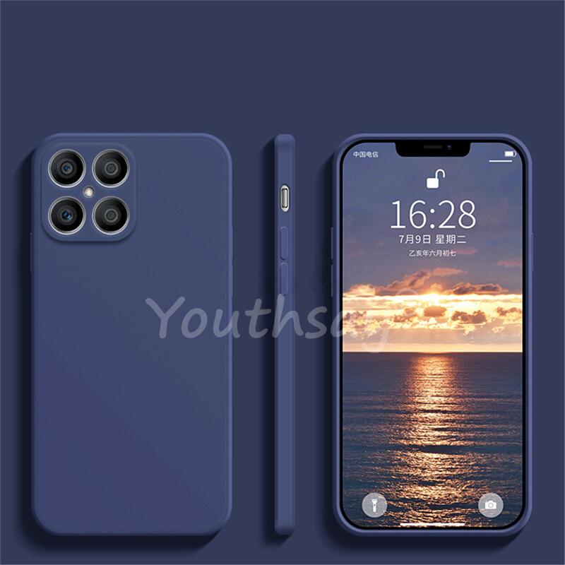 Чехол для Honor X8, чехол для Honor X8 X8A X9A X7A X6A X9A, жидкий силиконовый простой защитный чехол для Honor X8, чехол Honor X8 5G синий
