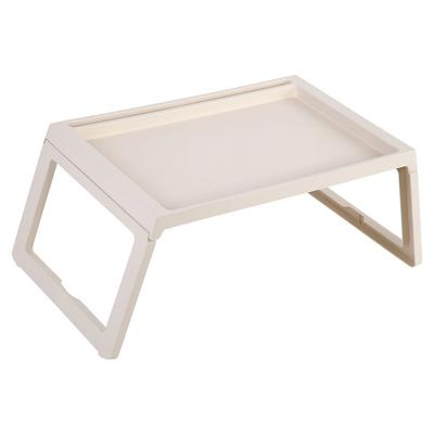 Hopfällbart skrivbord Frukostbordsbord Dator Laptophållare Bärbar serveringsbricka Beige