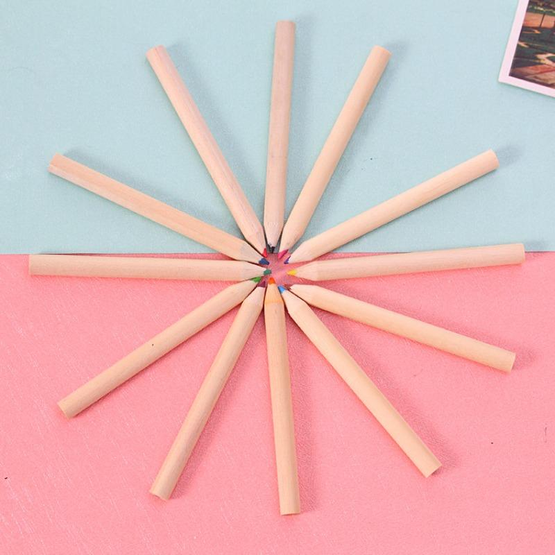 1Pc Training Class Gifts Students Log Painting Pencils  12 Colors Color Pencils Children's Art Set