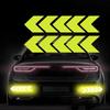 10 Pcs/Set Reflective Arrow Sign Tape Warning Safety Sticker for Car Bumper Trunk Reflector Hazard Tape Motorcycle Accessories