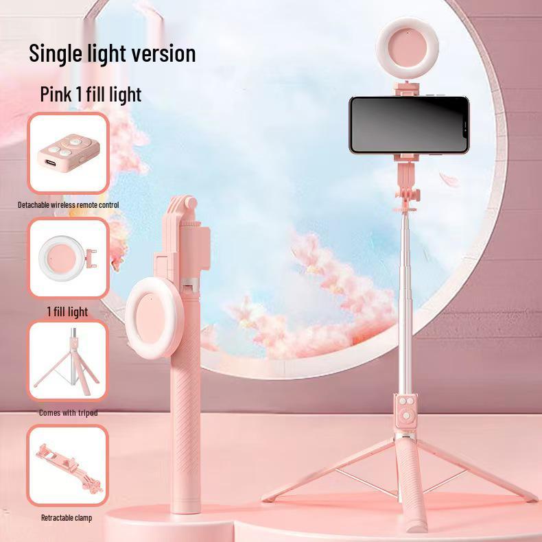 Multi-Functional Bluetooth Selfie Stick with Anti-Shake, Retractable Stand, and Portable Live Streaming Feature