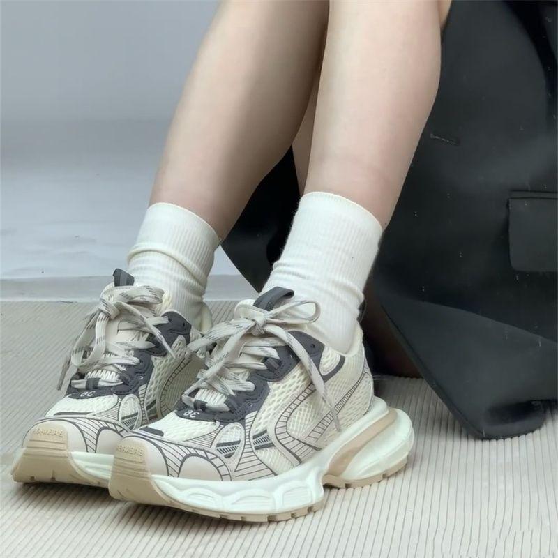 

Женские осенние сетчатые дышащие повседневные спортивные универсальные кроссовки на толстой подошве высокого класса 40 абрикосовый