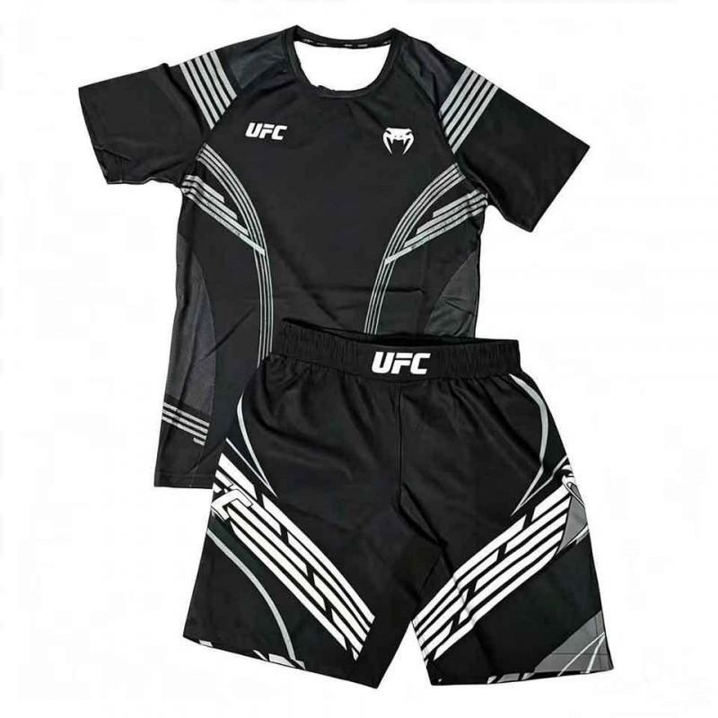 Boxing MMA BJJ Short Sleeve Shorts Set Training Fitness
