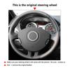 Black with Red Strip For Renault Clio 3 RS 2005 2006 2007 2008 2009 2010 2011 2012 2013 Car Steering Wheel Cover Leather Trim