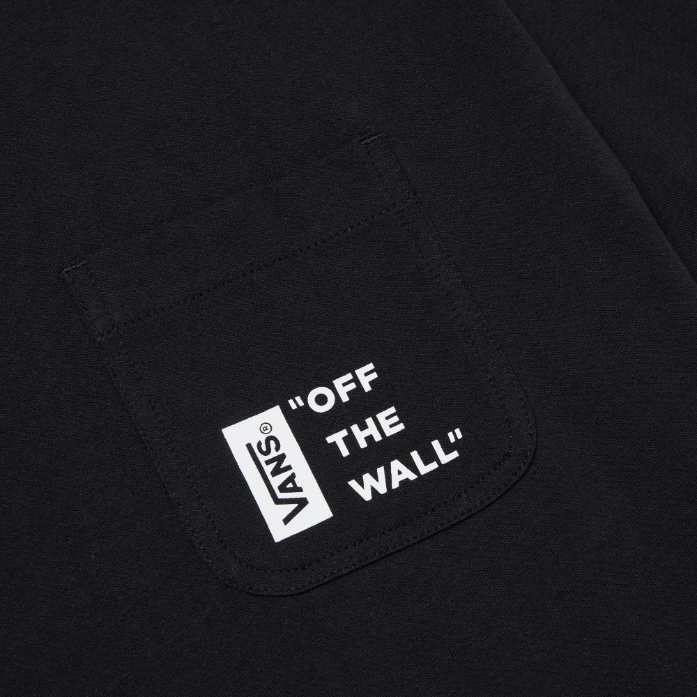 Vans Logo Crew Neck Straight Fit Short Sleeve T-Shirt Men Tops Black VN000GQ6BLK