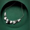 Alloy Geometric Pendant Necklace Women Elegant Necklace Multifuntional Clavicle Necklace Alloy Texture for Office Party