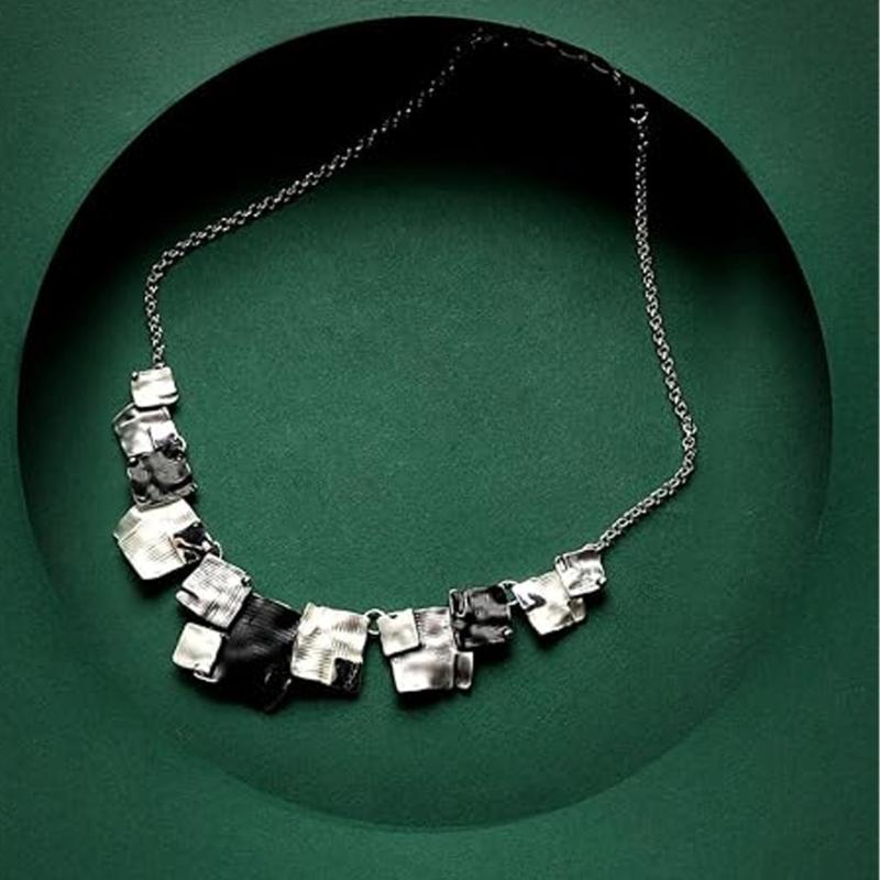 Alloy Geometric Pendant Necklace Women Elegant Necklace Multifuntional Clavicle Necklace Alloy Texture for Office Party