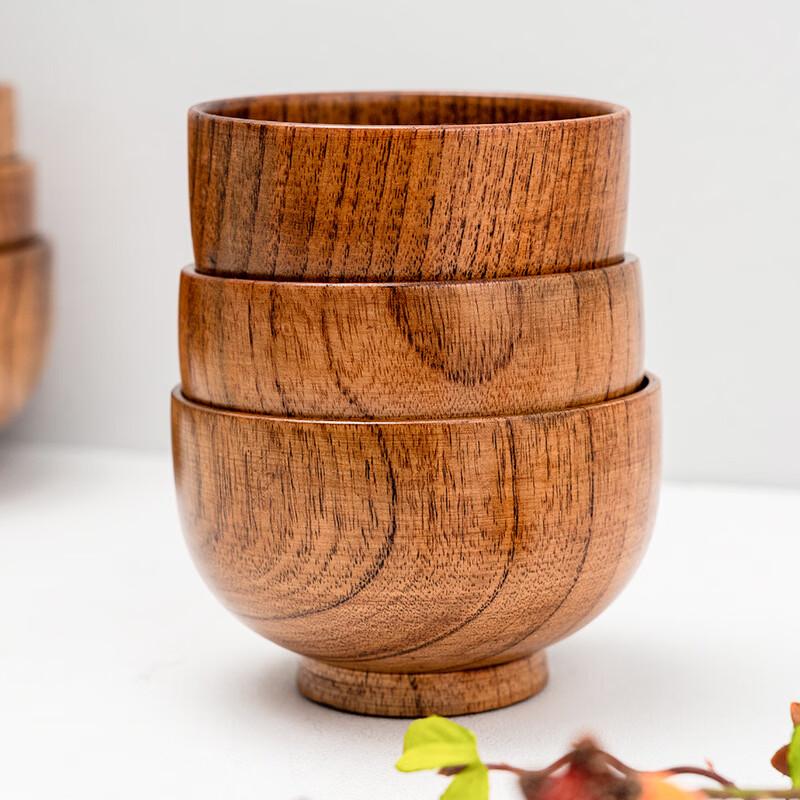 Ru Han Wooden Chinese Style Anti-Scald Bowl