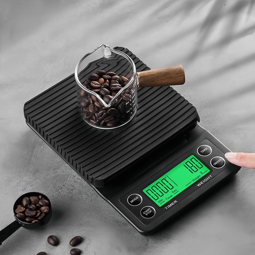 Coffee Scale Kitchen Scale High-precision Timeable Electronic Scale Silicone Pad Multiple Units Baking Home Kitchen Tool5Kg/0.1g