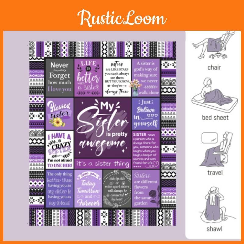 With Blanket Plush Floral And Letter Prints Daily Holiday Gifts And Use Break