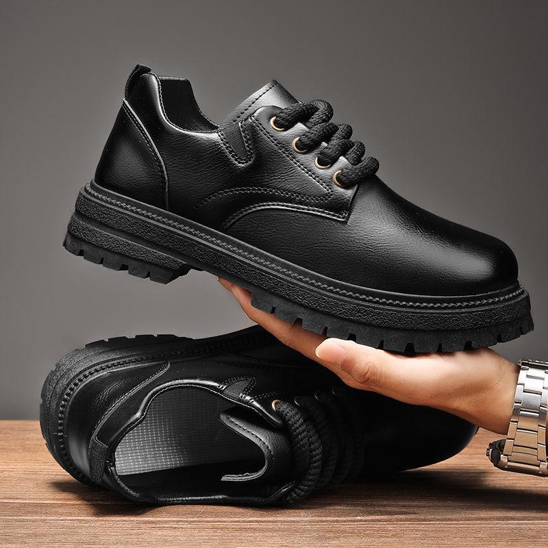 

Мужские повседневные кожаные туфли в ретро британском стиле - Модные формальные ботинки Мартина с низким верхом 2025 44