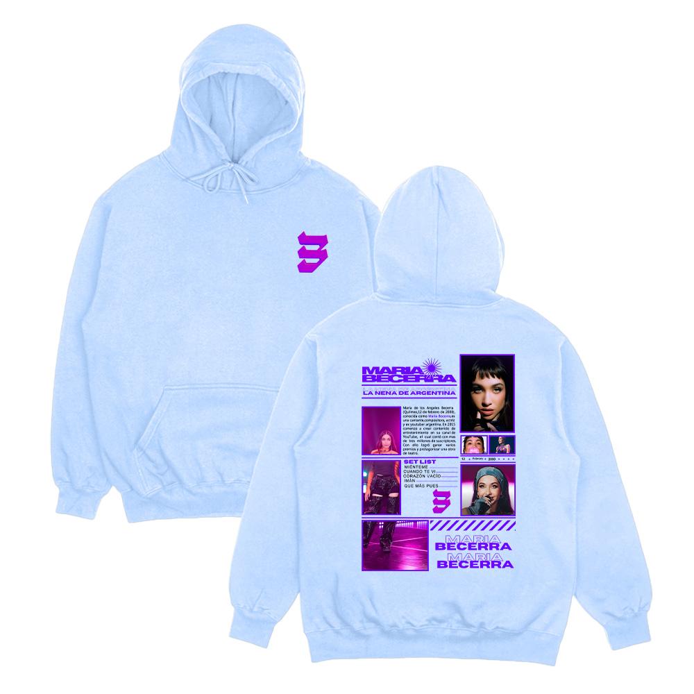 María Becerra LA NENA DE ARGENTINA Album Hoodie Graphic Sweatshirt Unisex Vintage Hip Hop Pullover