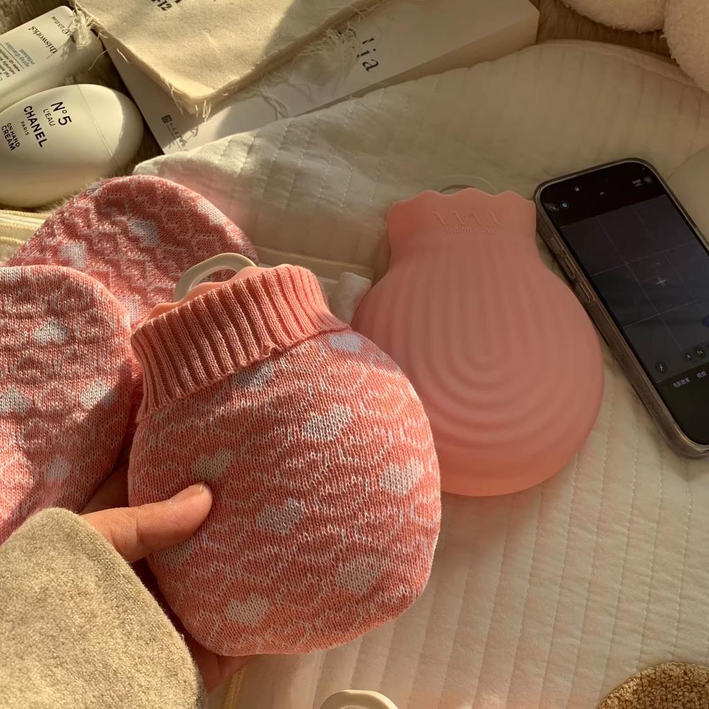 Silicone Environmentally Friendly Water Injection Hot Water Bottle Hand Warmer Hot and Cold Available Good Tactile Feel Simple